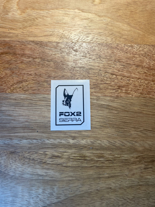 Black and white rectangle sticker clear backing Sm